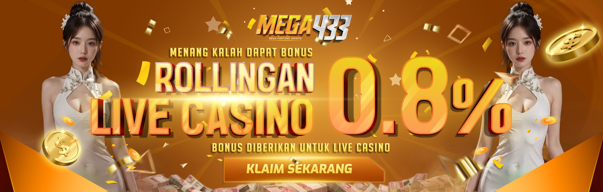 BONUS ROLLINGAN LIVECASINO MEGA433